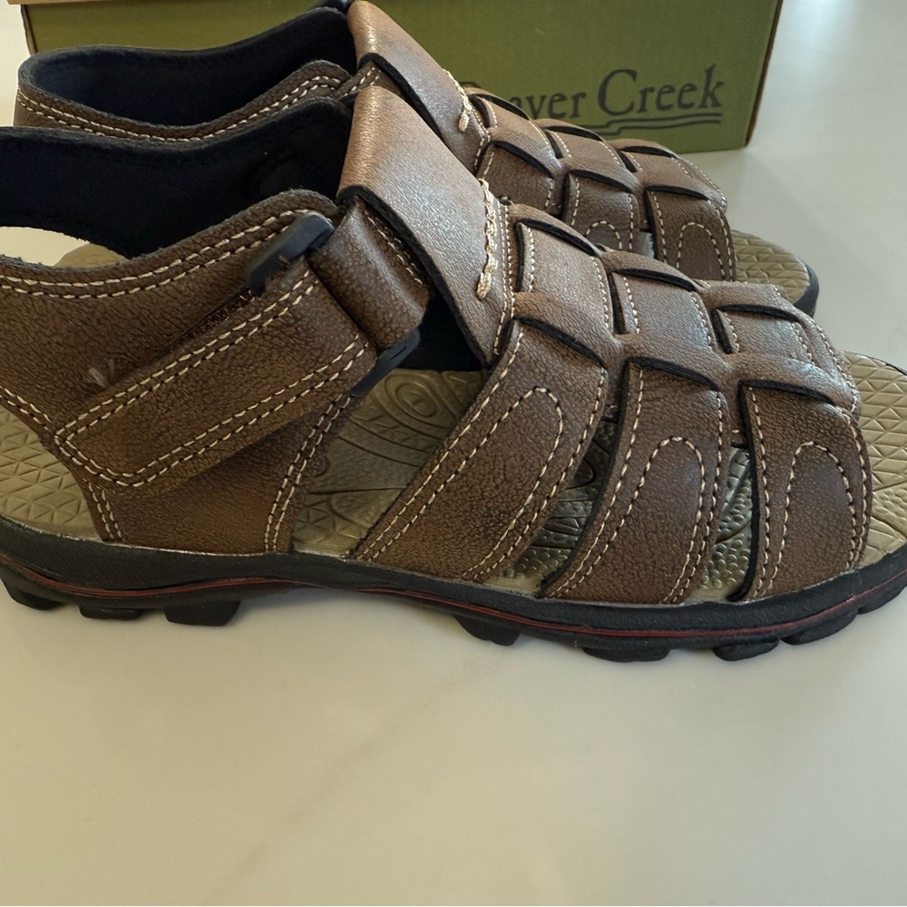 Brown Kids Sandals by Rover Creek